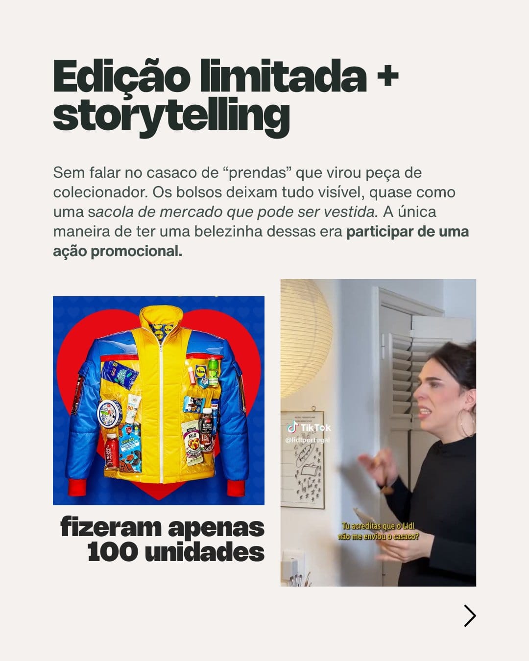 Jaqueta do Lidl em edição limitada desenvolvida como peça de storytelling de marca