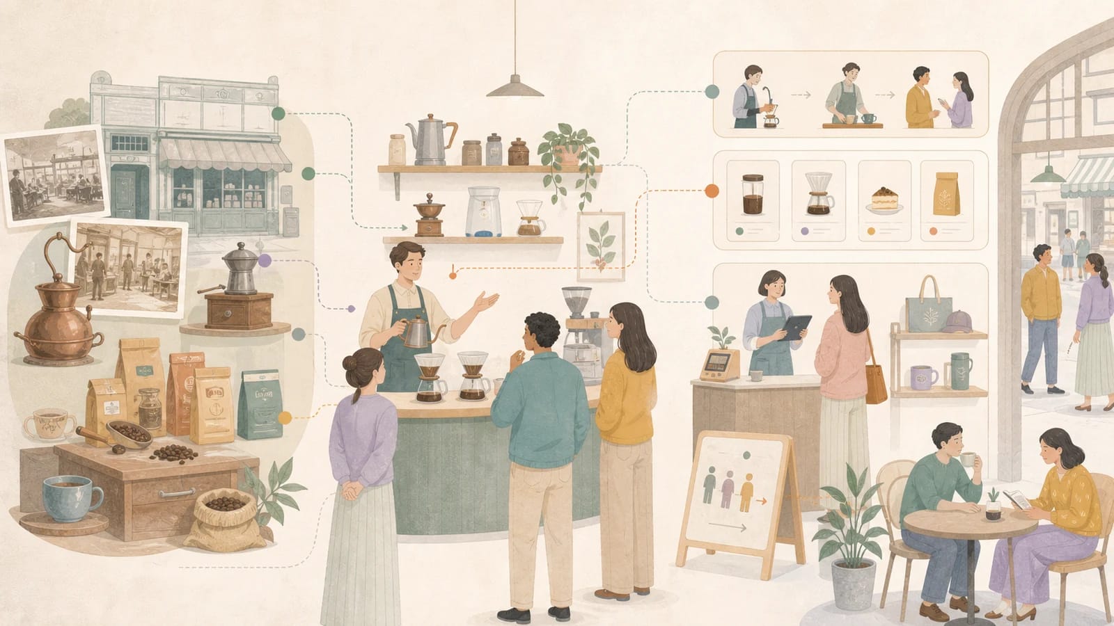 Ilustração editorial VOX sobre a loja histórica só vale quando a memória melhora a operação